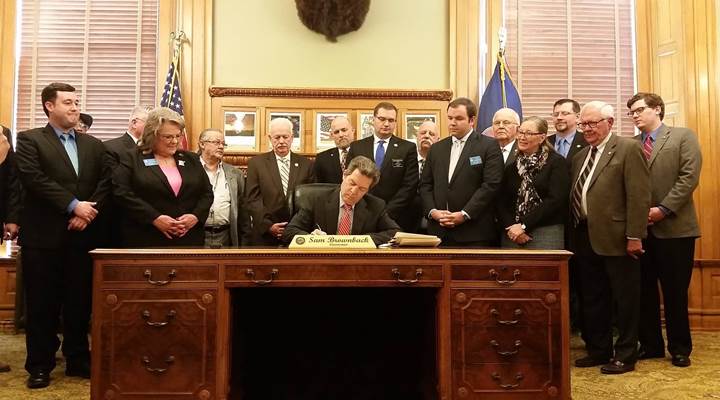 Governor Brownback Signs NRA-Backed Permitless Carry Legislation Into Law