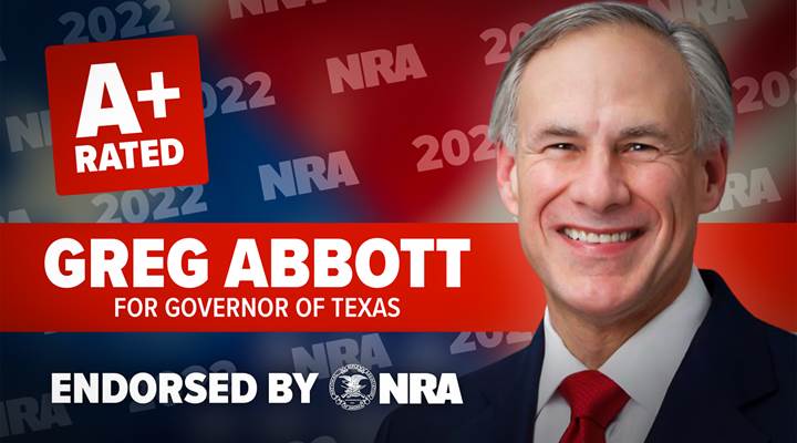 NRA Endorses Texas Gov. Greg Abbott