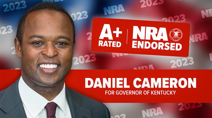 NRA's Political Victory Fund Endorses Attorney General Daniel Cameron with an "A+" Rating